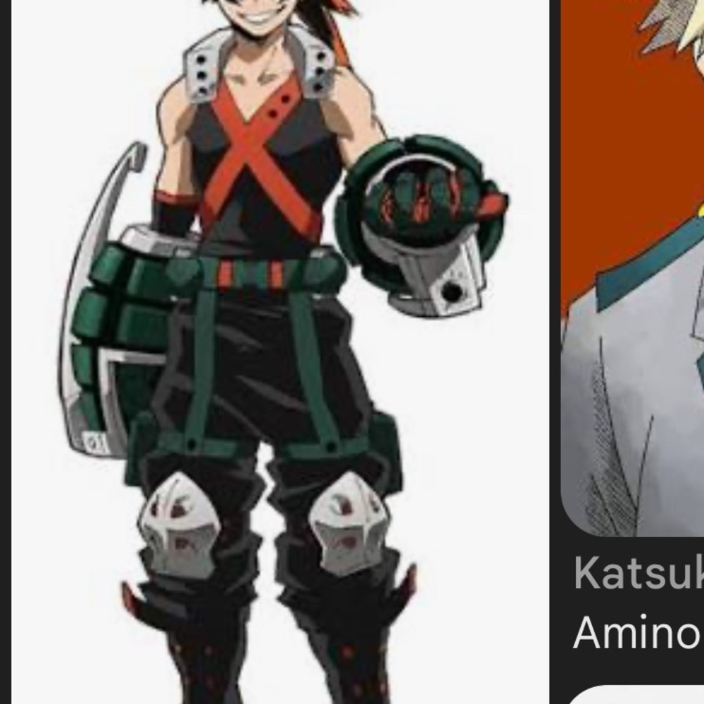 My Hero Academia Cosplay Outfit Bakugou Black and Orange Crop Top with Skirt XS - Picture 8 of 8